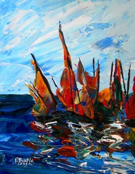 Segelboote im Hafen von Bainet